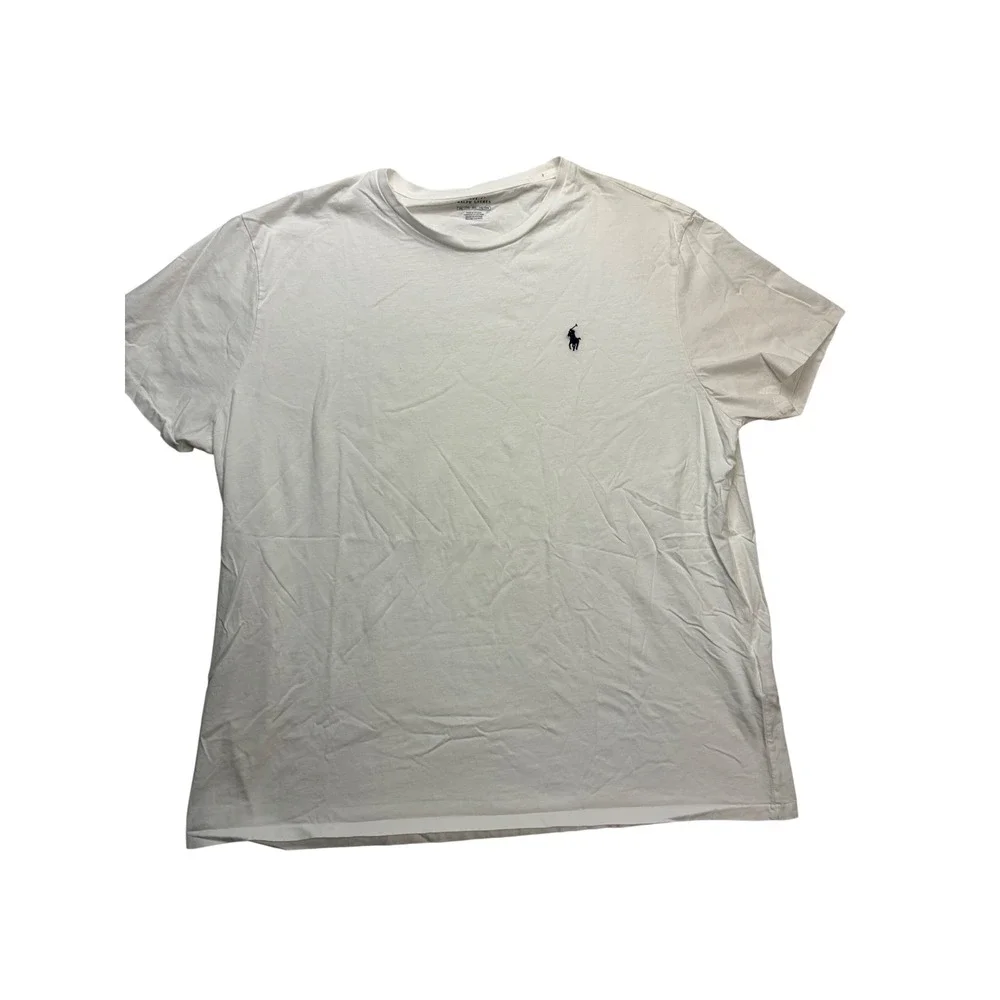 Polo Ralph Lauren T-Shirt Mens XXL White Pony Logo Short Sleeve Tee